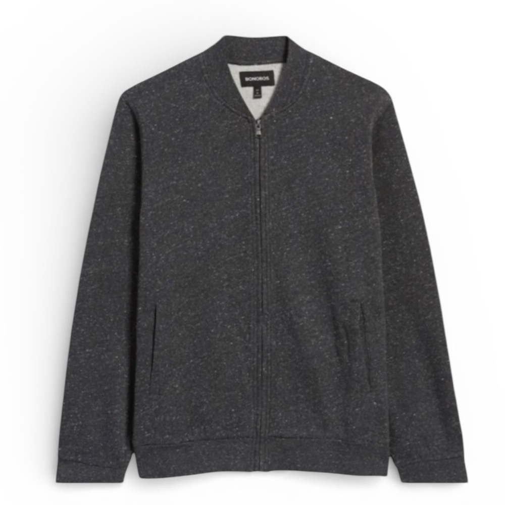 Bonobos Big & Tall Jacket Fleece Full Zip Slim Fit XXL NWT Heather Gray